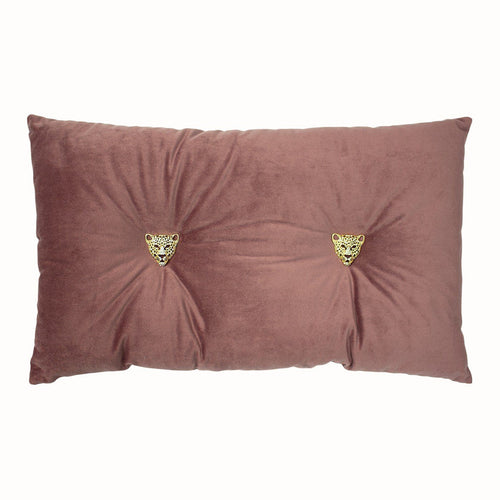 Blush Cushion with Panther Detail Soft Furnishing Riva Home 