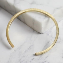 Load image into Gallery viewer, Brushed Gold Bar Bangle Jewellery Lisa Angel 
