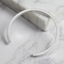 Load image into Gallery viewer, Brushed SIiver Bar Bangle Jewellery Lisa Angel 
