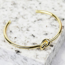 Load image into Gallery viewer, Gold Knot Bangle Jewellery Lisa Angel