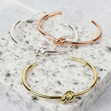 Load image into Gallery viewer, Gold Knot Bangle Jewellery Lisa Angel