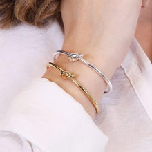 Load image into Gallery viewer, Gold Knot Bangle Jewellery Lisa Angel