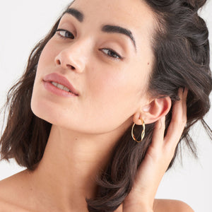 Gold Twist Hoop Earrings Jewellery Ania Haie 