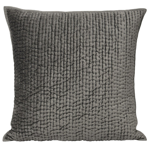 Graphite Crushed Velvet Cushion Soft Furnishing Riva Home 