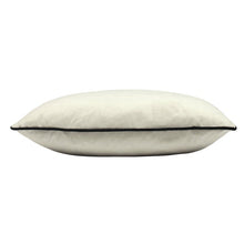 Load image into Gallery viewer, Ivory and Black Velvet Cushion Soft Furnishing Riva Home 
