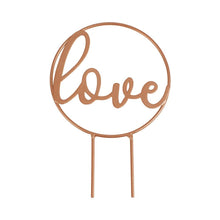 Load image into Gallery viewer, Love Rose Gold Wedding Cake Topper Party Ginger Ray