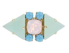 Load image into Gallery viewer, Pale Blue and Mint Adjustable Miami Ring Jewellery Philippe Ferrandis