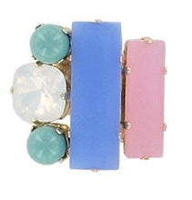 Load image into Gallery viewer, Pale Pink, Blue and Green Adjustable Ring Jewellery Philippe Ferrandis