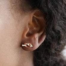 Load image into Gallery viewer, Rose Gold &#39;Tying the Knot&#39; Earrings Jewellery Lisa Angel 
