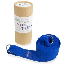 Load image into Gallery viewer, Royal Blue Yoga Stretch Belt & Mat Carry Gift Ryder
