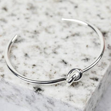Load image into Gallery viewer, Silver Knot Bangle Jewellery Lisa Angel 
