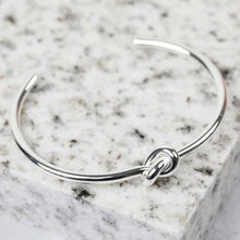 Load image into Gallery viewer, Silver Knot Bangle Jewellery Lisa Angel