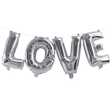 Load image into Gallery viewer, Silver Love Balloon Bunting Party Ginger Ray