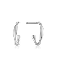 Load image into Gallery viewer, Silver Twist Mini Hoop Earrings Jewellery Ania Haie 
