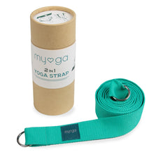 Load image into Gallery viewer, Turquoise Yoga Stretch Belt and Mat Carry Gift Ryder