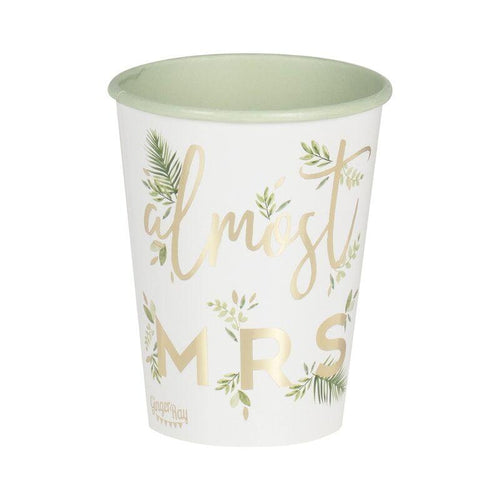 Almost Mrs Paper Hen Party Cups Party Ginger Ray 