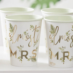 Almost Mrs Paper Hen Party Cups Party Ginger Ray 