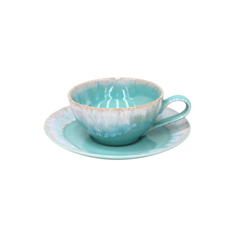 Aqua Taormina Teacup and Saucer Homeware Costa Nova 