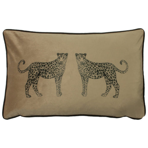 Biscuit Leopard Cushion Soft Furnishing Riva Home 