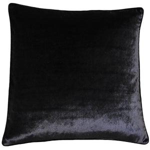 Black Luxe Velvet Cushion Soft Furnishing Riva Home 