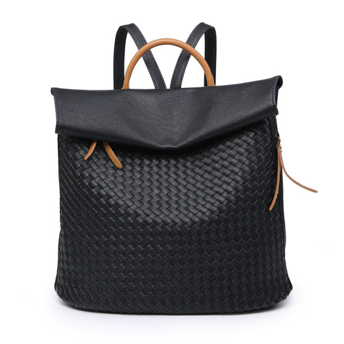 Black Woven Rucksack Accessories House of Milan 