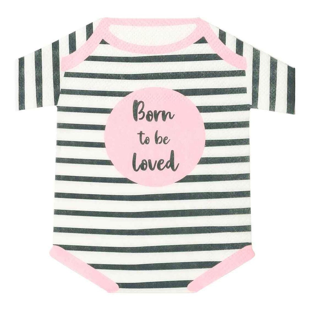 Born to be Loved Romper Napkins Party Talking Tables 