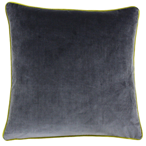Charcoal and Moss Velvet Cushion Soft Furnishing Riva Home 