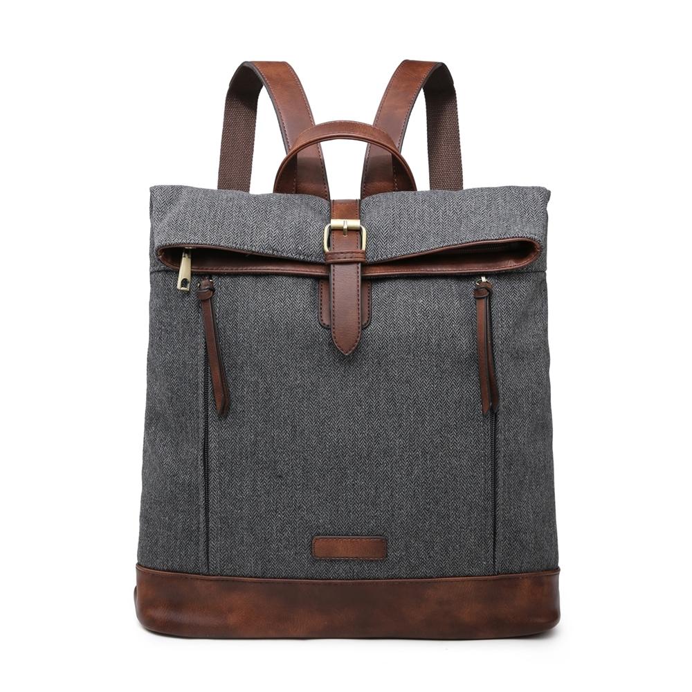 Charcoal Tweed Style Unisex Rucksack Accessories House of Milan 