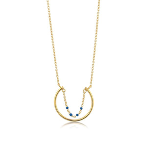 Connect the Dots Lapis Enamel Circle Necklace Jewellery Ania Haie 