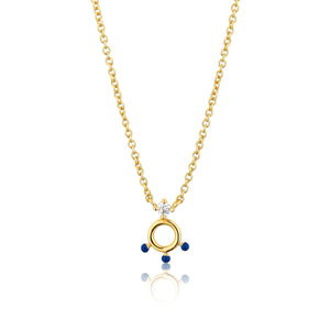 Connect the Dots Lapis Enamel Pendant Necklace Jewellery Ania Haie 