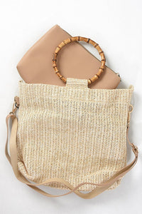 Cream Woven Bag Accessories Miss Shorthair 