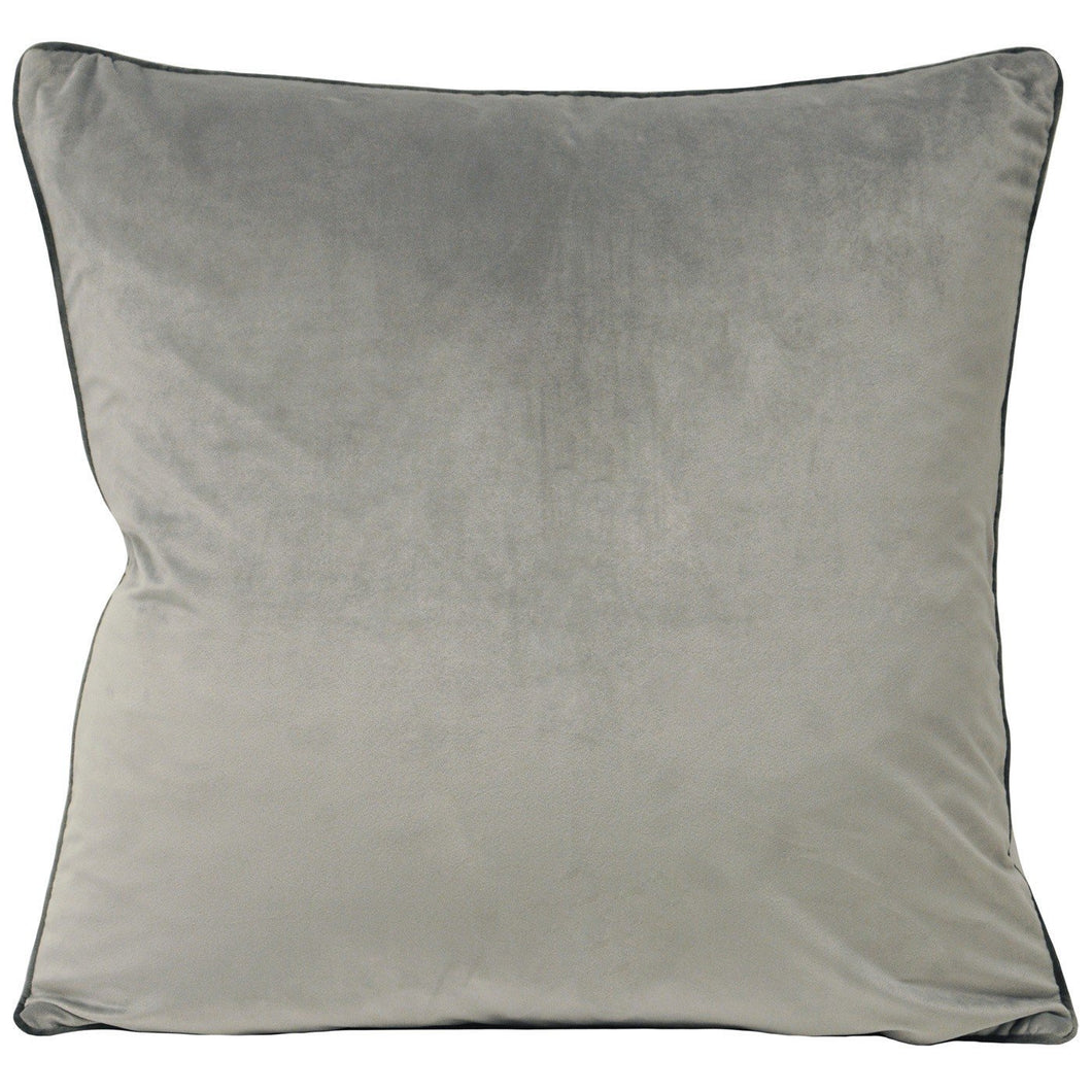 Dove Grey Velvet Cushion Soft Furnishing Riva Home 