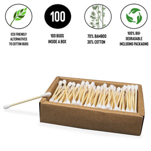 Eco Bamboo Cotton Buds Beauty Ryder 