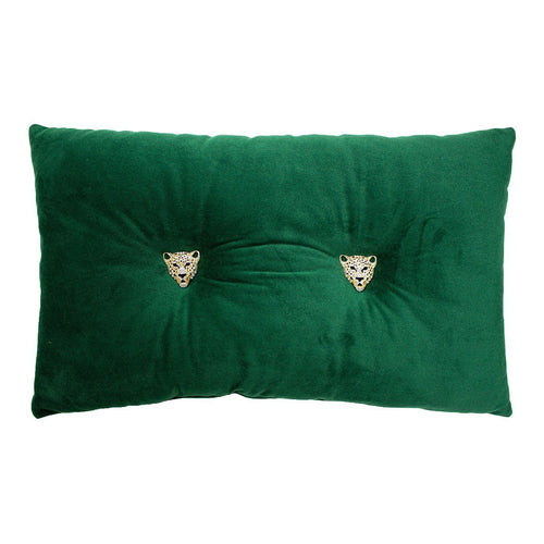 Emerald Cushion with Panther Detail Soft Furnishing Riva Home 