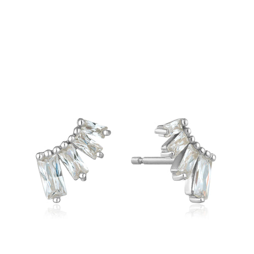 Glow Getter Silver Bar Earrings Jewellery Ania Haie 