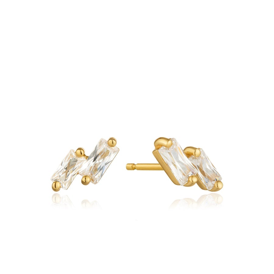 Gold Glow Stud Earrings Jewellery Ania Haie 
