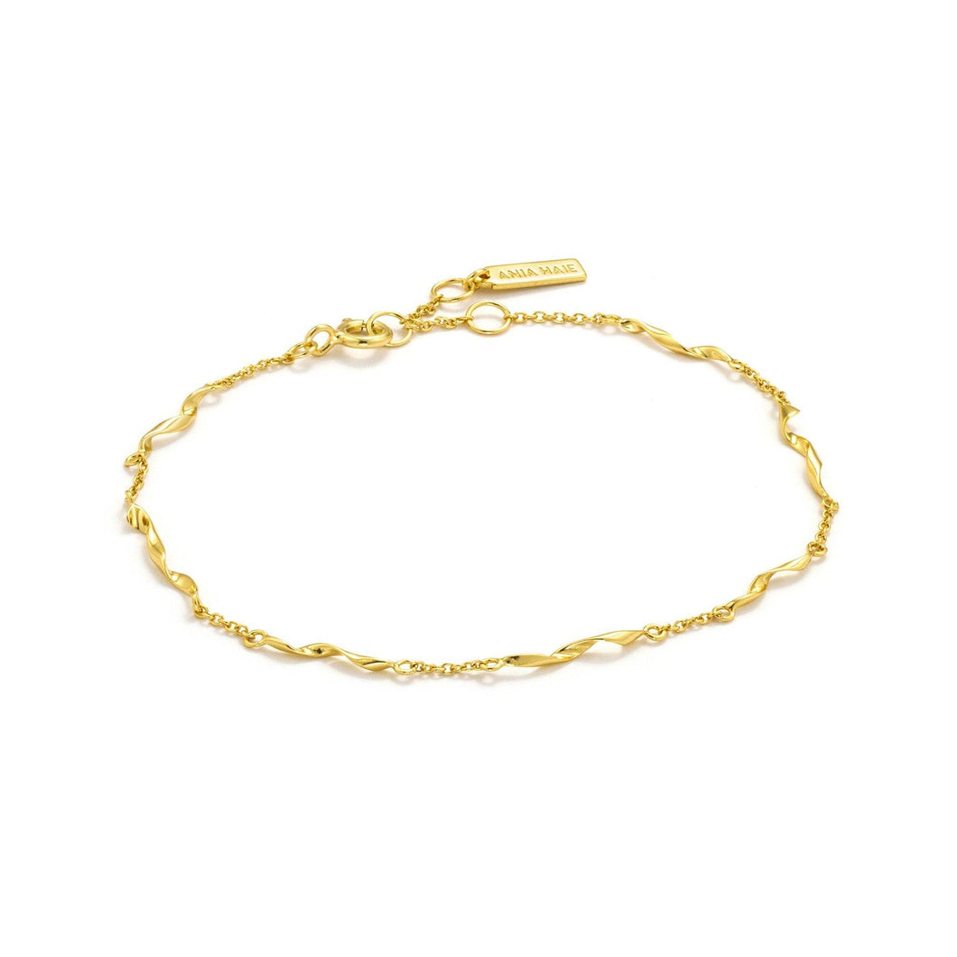 Gold Helix Bracelet jewellery Ania Haie 