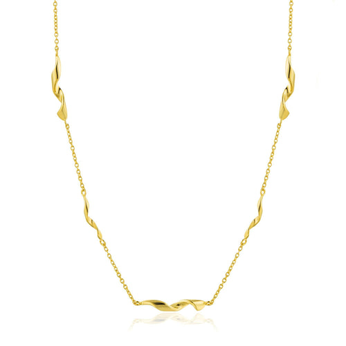 Gold Helix Necklace Jewellery Ania Haie 