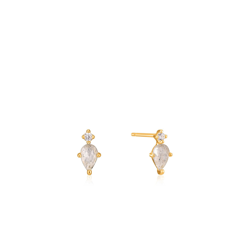 Gold Midnight Stud Earrings Jewellery Ania Haie 