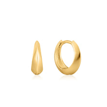 Load image into Gallery viewer, Gold Single Spike Huggie Hoop Earrings Jewellery Ania Haie 

