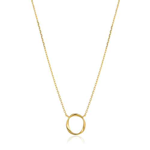 Gold Swirl Necklace Jewellery Ania Haie 