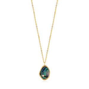 Gold Tidal Abalone Necklace Jewellery Ania Haie 