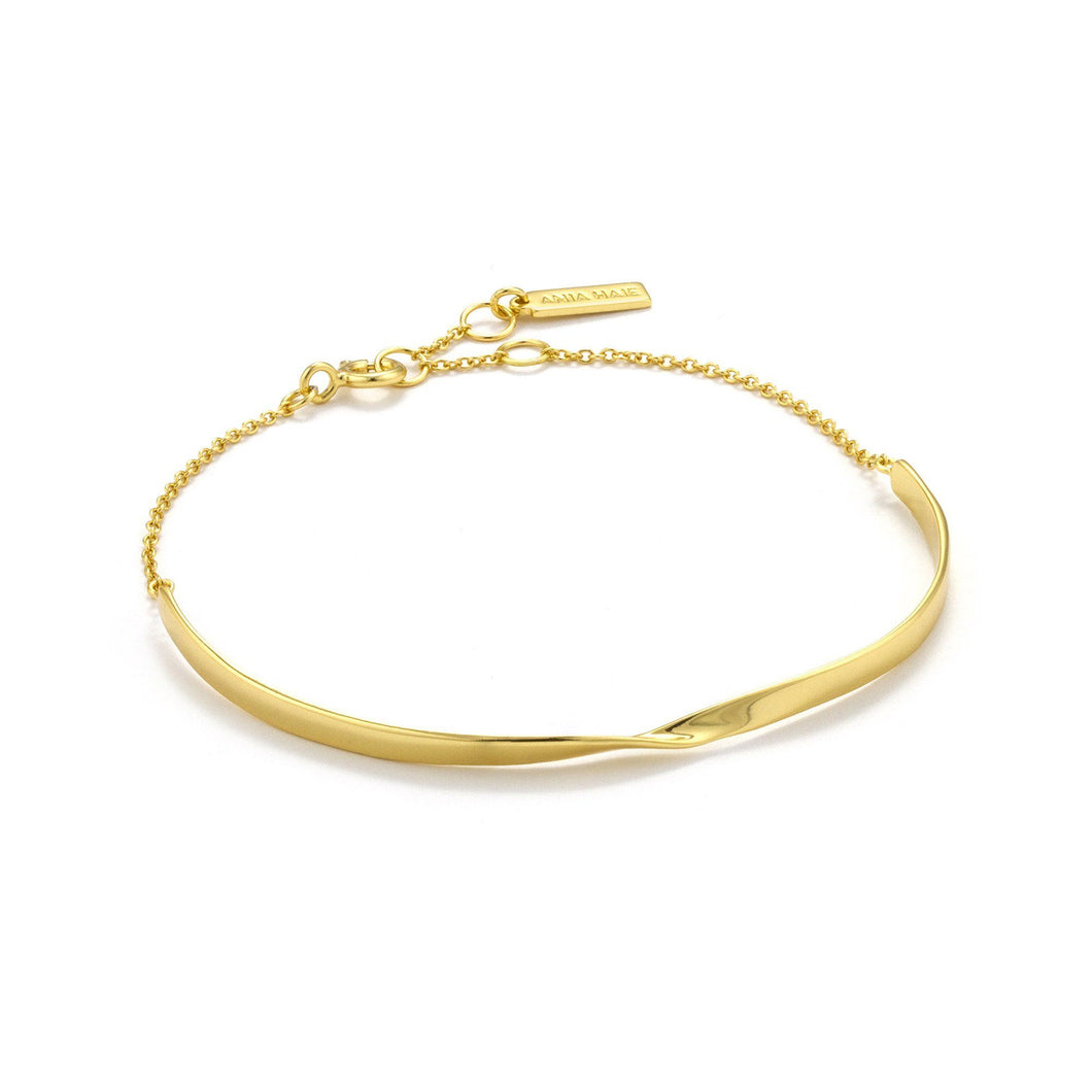 Gold Twist Bracelet jewellery Ania Haie 