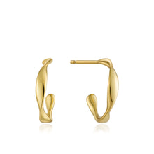 Load image into Gallery viewer, Gold Twist Mini Hoop Earrings Jewellery Ania Haie 
