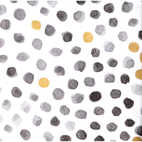 Grey and Gold Dotty Napkins Homeware Rader 