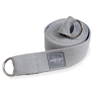 Grey Yoga Stretch Belt & Mat Carry Gift Ryder 