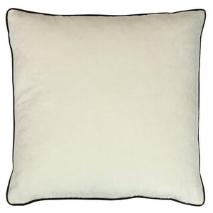 Ivory and Black Velvet Cushion Soft Furnishing Riva Home 