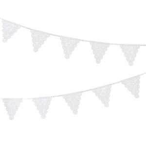 Lace Effect White Paper Garland Party Talking Tables 