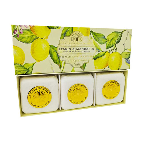 Lemon and Mandarin Trio of Soaps Beauty English Soap Company 