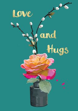 Love and Hugs Card Stationery Sarah Kelleher 